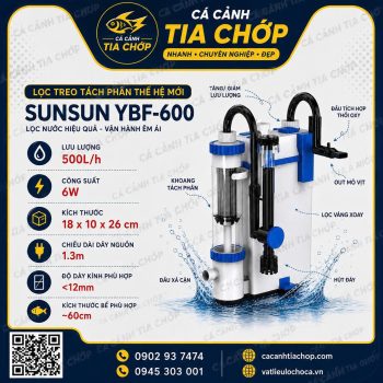 Sunsun YBF-600- LỌC TREO THÀNH HỒ CÓ TÁCH PHÂN YBF-600- LỌC TÁCH PHÂN YBF -600