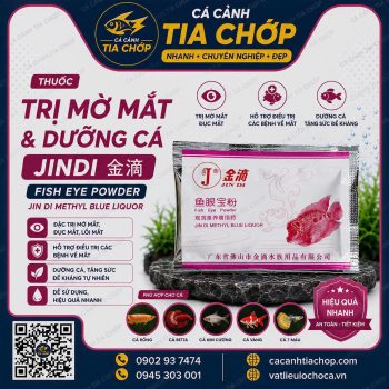 🩺 Thuốc JINDI Gói Trắng/Hồng – Hỗ Trợ Điều Trị Mờ Mắt Cho Cá Cảnh